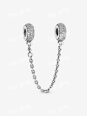 Pandora Sparkling Pavé Safety Chain Charm